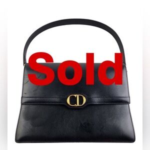 Dior CD Logo Leather Shoulder Bag- vintage